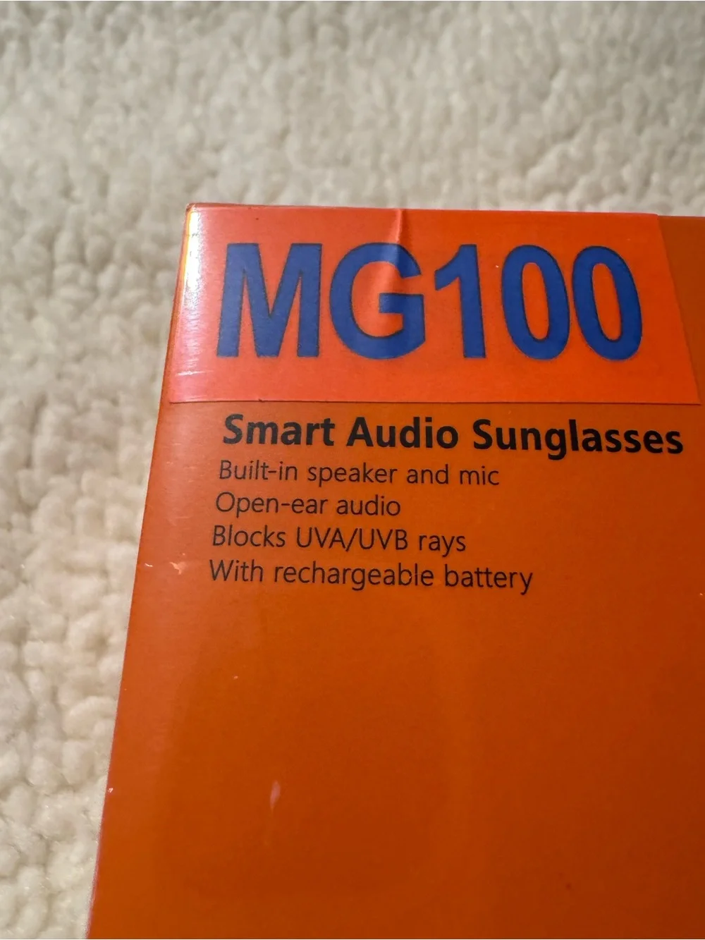 MG100 Bluetooth Smart Audio SunGlasses Bluetooth 5.3 Blocks UVA/UVB Rays, New